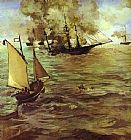 The Battle Of The Kearsarge And The Alabama by Edouard Manet